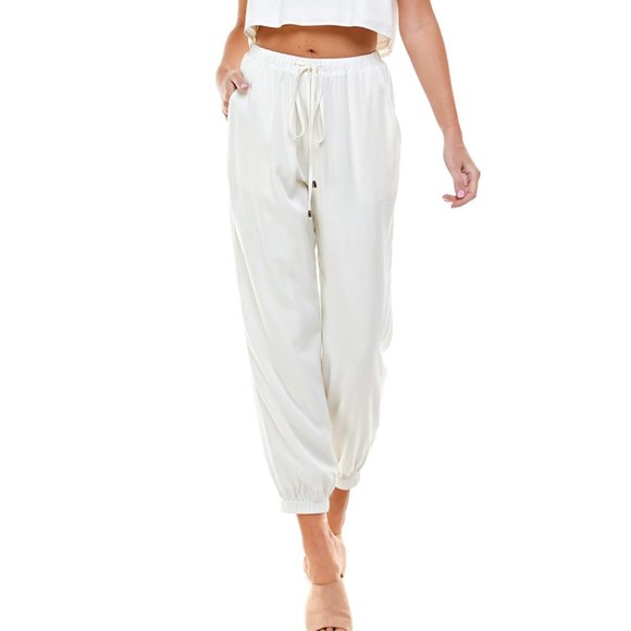 TCEC | NWOT | Jogger with string | S | Off White | CP9399 - Picture 1 of 5